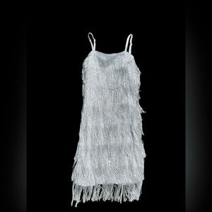 Sparkly Fringe Sleeveless Flapper Minidress
